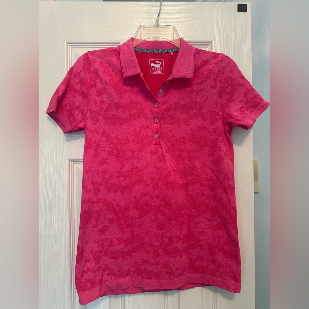 Puma  Bright Pink Golf Soorts Polo Shirt S